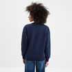 Sweat col rond manches longues bleu marine femme
