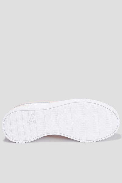 Tennis basses à lacets en cuir Puma blanc fille