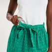 Short large broderie anglaise coton vert canard femme