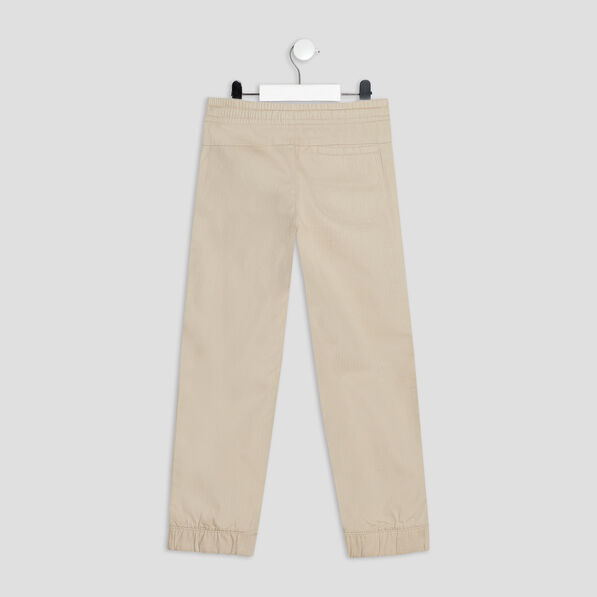Pantalon jogger droit ivoire garçon