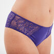 Shorty avec micro dentelle violet foncé femme