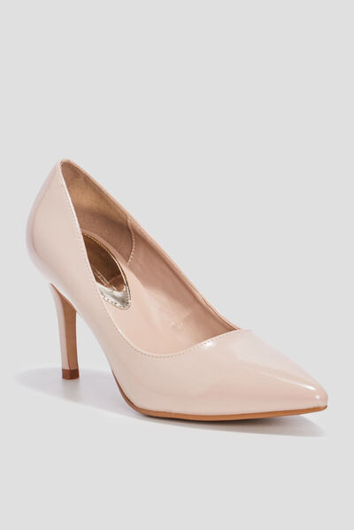 Escarpins vernis à talons Mosquitos beige femme