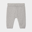 Pantalon tricot coton gris clair b&eacute;b&eacute;