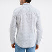 Chemise ajustée col français blanc homme