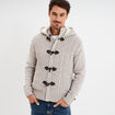 Gilet &agrave; capuche fourr&eacute;e ivoire homme