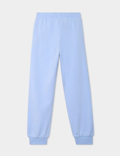 Pantalon de jogging molleton bleu clair fille