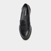 Mocassins semelle épaisse crantée noir femme