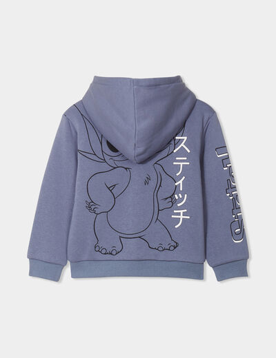 Gilet doublé à capuche Stitch gris foncé fille