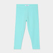 Legging corsaire taille &eacute;lastiqu&eacute;e bleu turquoise fille