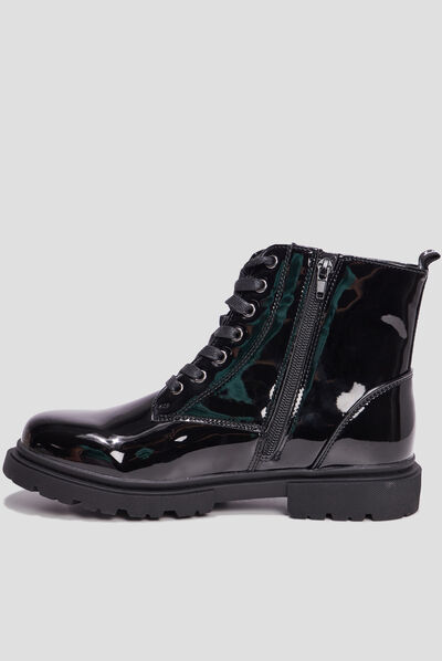 Bottines vernies zippées Liberto noir fille