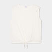 Débardeur noué sans manches coton blanc femme