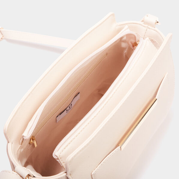 Sac en bandoulière rectangulaire blanc femme