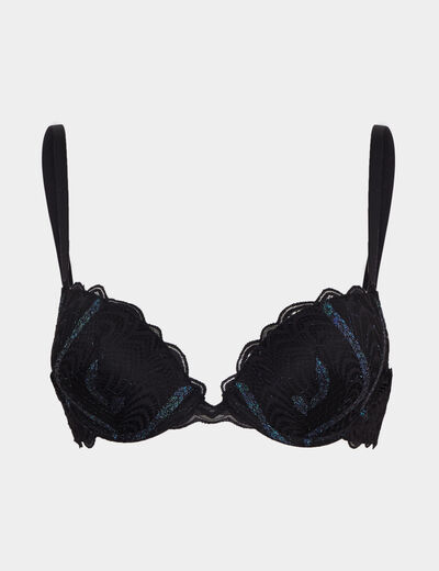 Soutien-gorge forme corbeille paddé noir femme