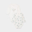 Lot 2 bodies croisés coton ivoire bébé