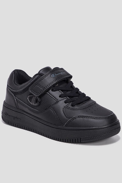 Tennis à lacets Champion Rebound noir garçon