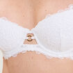 Soutien-gorge embo&icirc;tant padd&eacute; dentelle blanc femme
