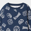 Sweat col rond manches longues bleu marine garçon