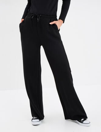 Pantalon de jogging large noir femme
