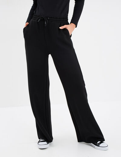 Pantalon de jogging large noir femme