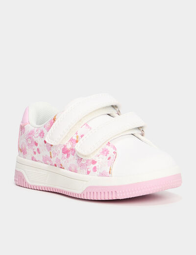 Tennis basses &agrave; scratchs multicolore b&eacute;b&eacute; fille