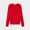 Pull col rond manches longues rouge femme