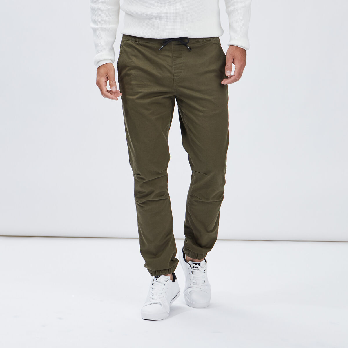 Pantalon jogpant vert kaki homme