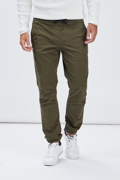Pantalon jogpant vert kaki homme