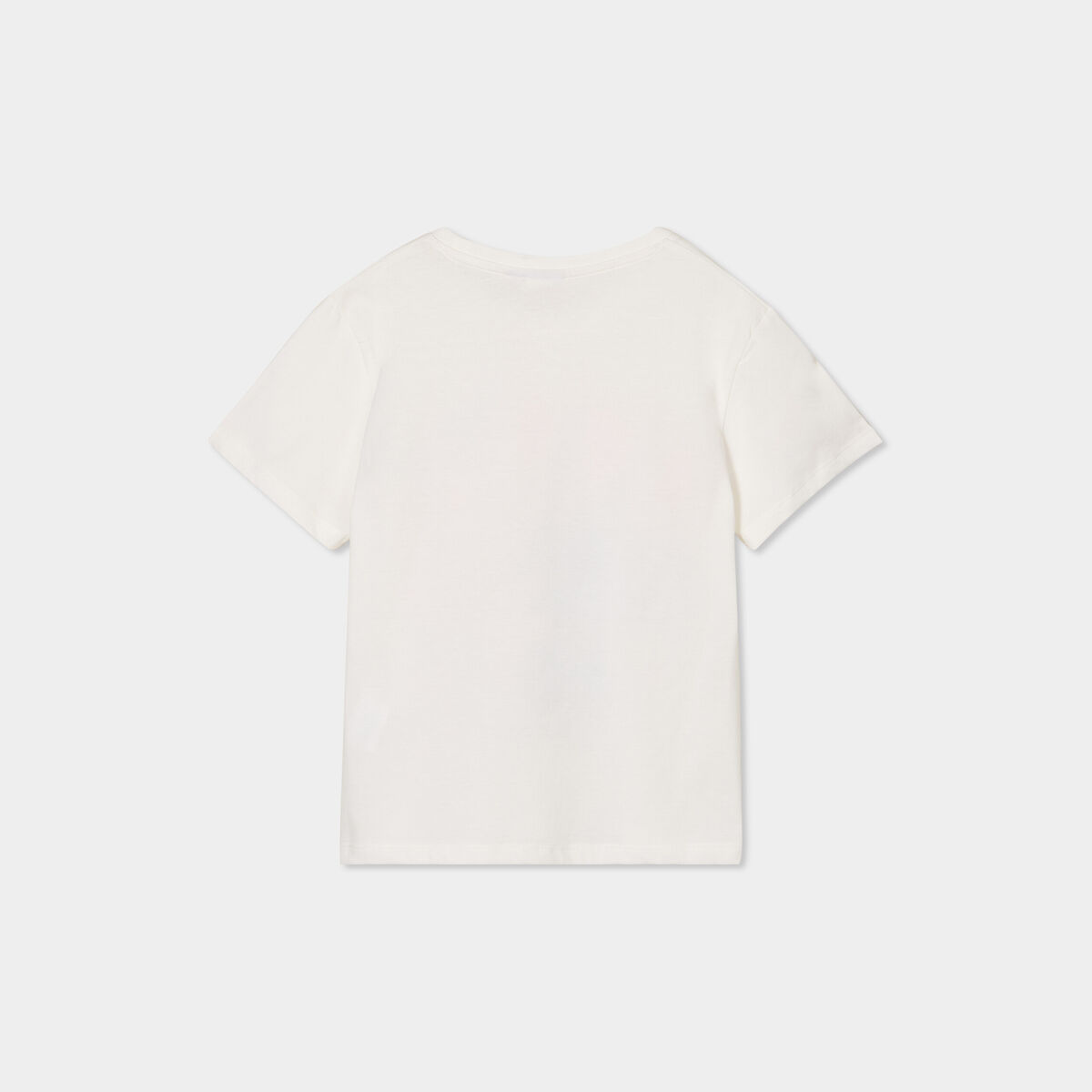 T-shirt manches courtes coton Stitch blanc fille