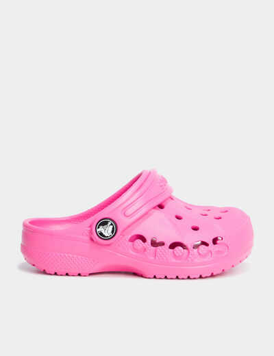 Sabots de plage Crocs rose fluo fille