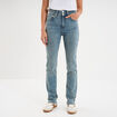 Jeans slim coton bleu femme