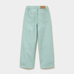 Pantalon large brod&eacute; taille ajustable bleu gris fille