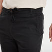 Bermuda chino à coulisse lin mélangé noir homme
