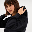 Sweat zipp&eacute; &agrave; capuche noir femme