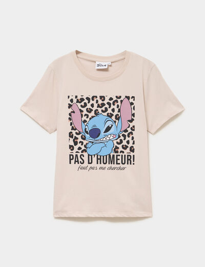 T-shirt manches courtes coton Stitch sable femme