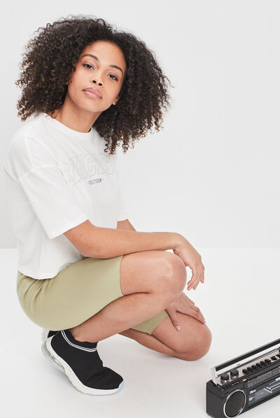 T-shirt manches courtes Creeks blanc femme