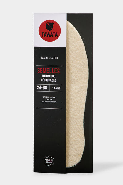 Semelles thermiques d&eacute;coupables Tawata sable mixte