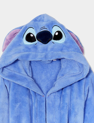 Peignoir effet polaire à capuche Stitch bleu fille
