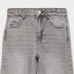 Jean large taille ajustable coton denim gris fille