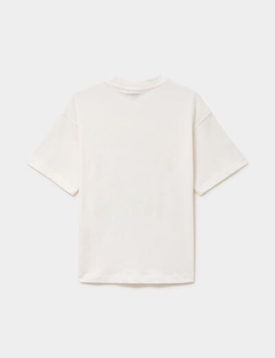T-shirt coton Hello Kitty Cinnamoroll blanc fille