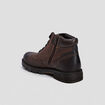 Bottines crantées en cuir marron homme