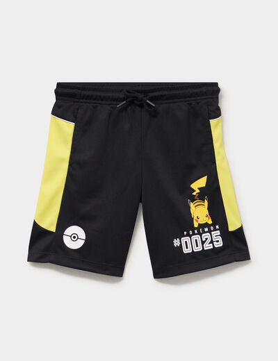 Short taille &eacute;lastiqu&eacute;e Pok&eacute;mon Pikachu noir gar&ccedil;on