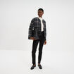 Veste matelass&eacute;e poches plaqu&eacute;es noir femme