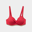 Haut de maillot de bain bandeau crois&eacute; rouge femme grande taille