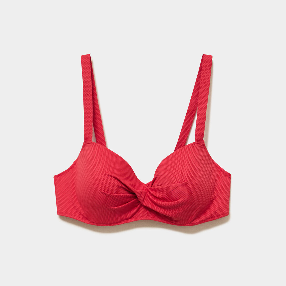 Haut de maillot de bain bandeau crois&eacute; rouge femme grande taille