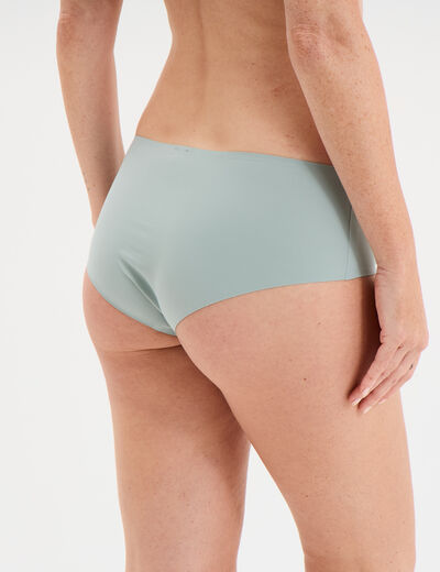 Shorty microfibre sans coutures vert clair femme