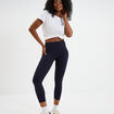 Legging 7/8 &egrave;me taille &eacute;lastiqu&eacute;e bleu marine femme