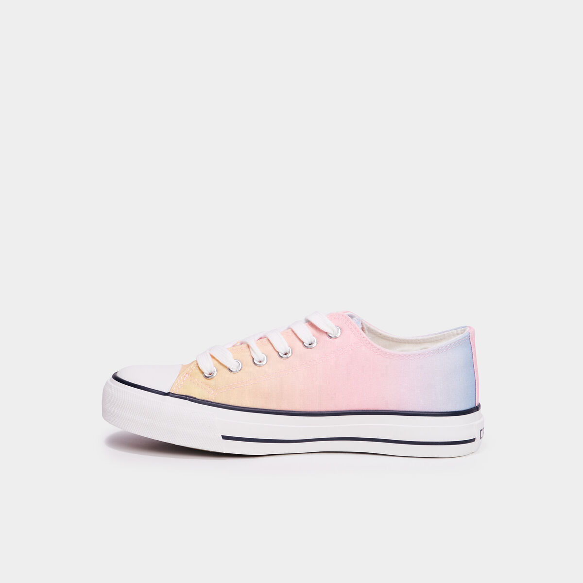 Tennis en toile à lacets Creeks multicolore fille