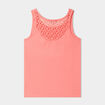 D&eacute;bardeur c&ocirc;tel&eacute; dos macram&eacute; rose framboise fille