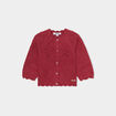 Gilet boutonné bord festonné Creeks rose framboise bébé fille