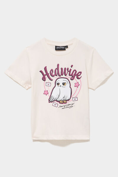 T-shirt manches courtes Harry Potter beige fille